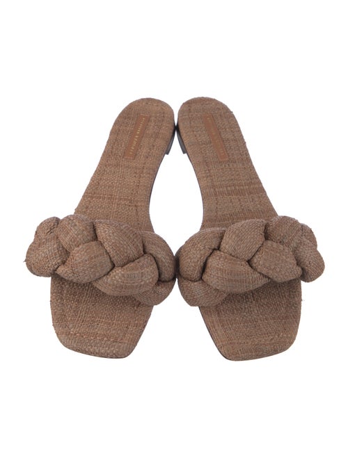 Loeffler Randall Raffia Braided Accents Slides