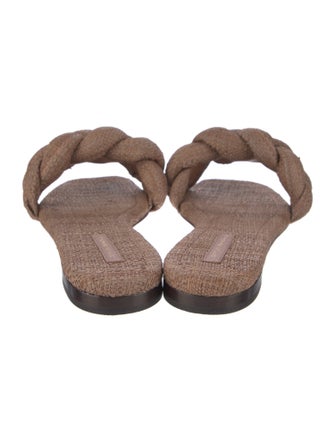 Loeffler Randall Raffia Braided Accents Slides