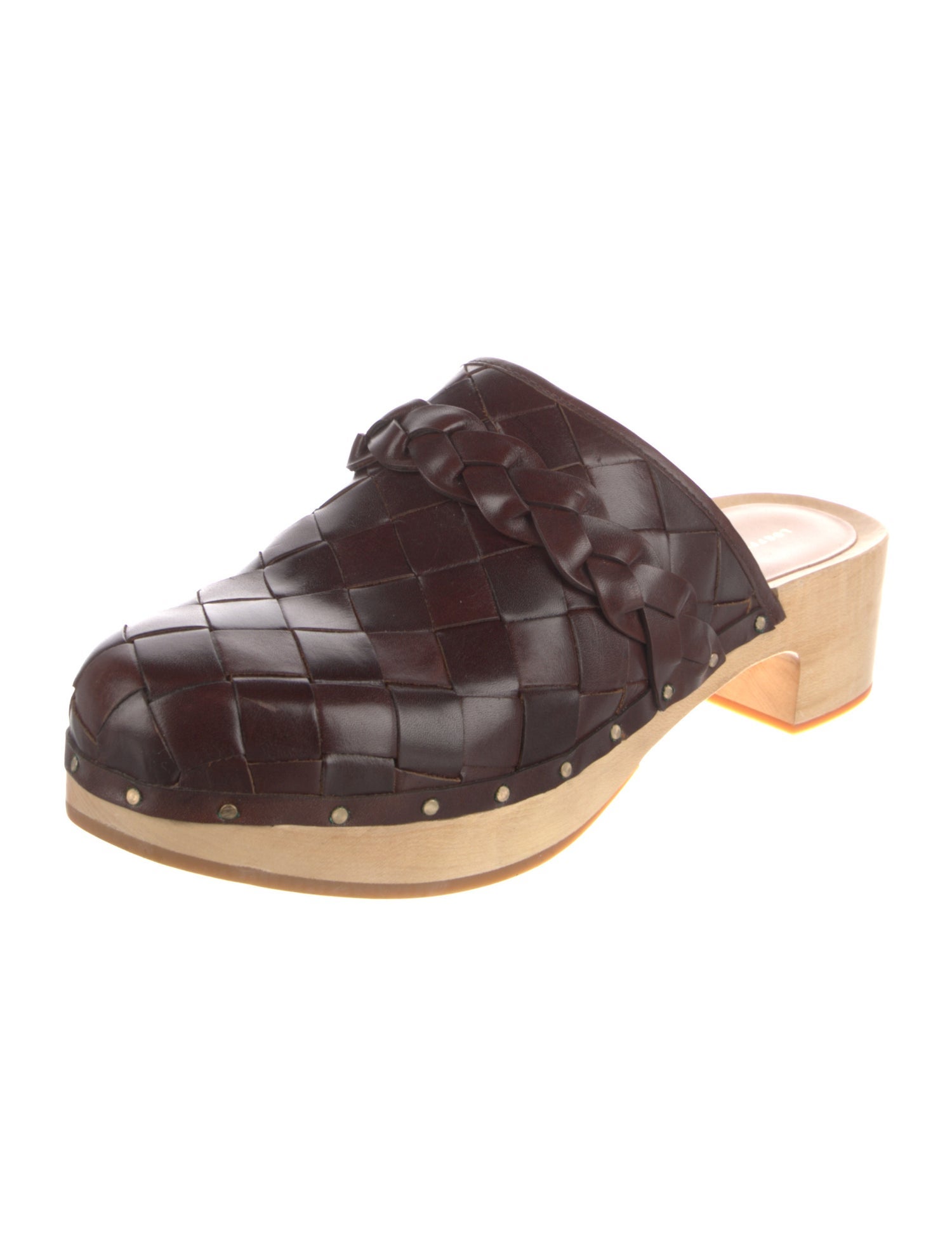 Loeffler Randall Leather Studded Accents Mules