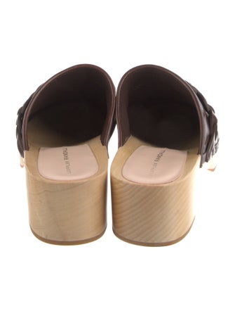 Loeffler Randall Leather Studded Accents Mules