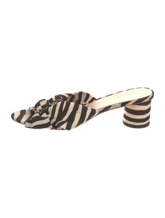 Loeffler Randall Canvas Animal Print Slides