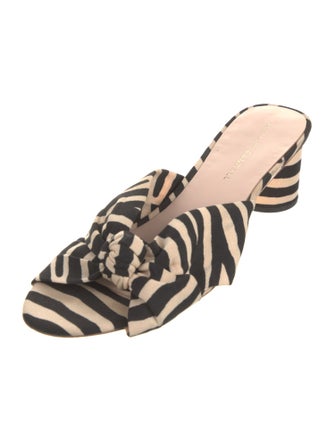 Loeffler Randall Canvas Animal Print Slides