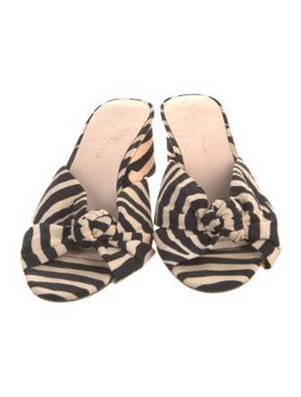 Loeffler Randall Canvas Animal Print Slides