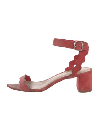 Loeffler Randall Suede Scalloped Accent Sandals