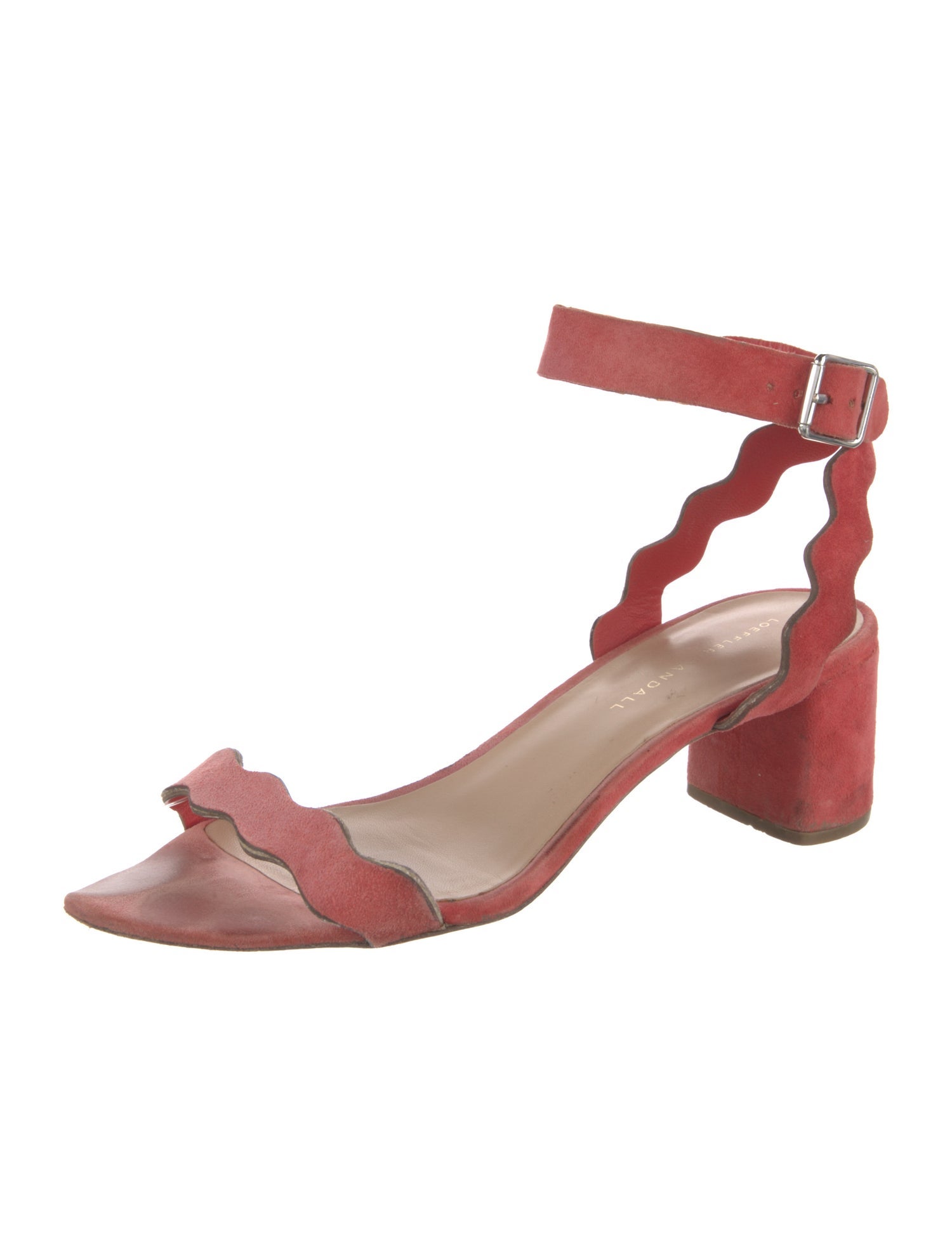 Loeffler Randall Suede Scalloped Accent Sandals