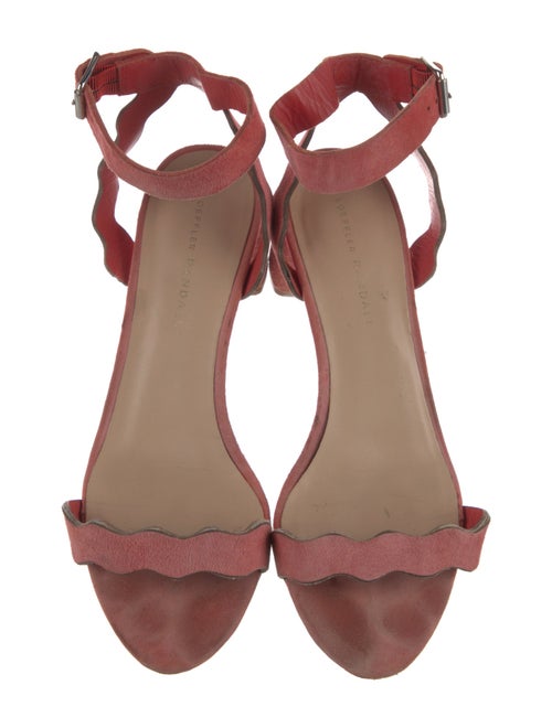 Loeffler Randall Suede Scalloped Accent Sandals