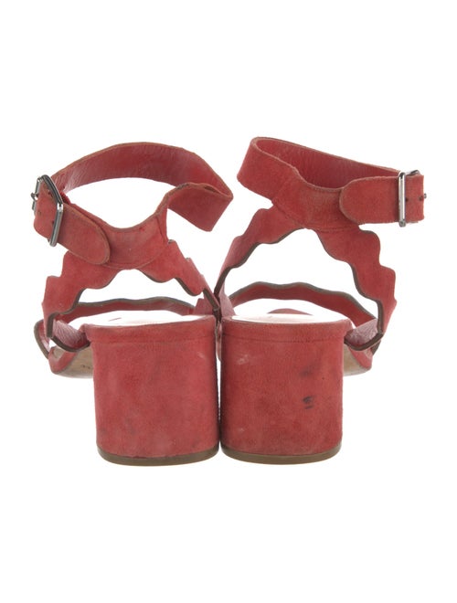 Loeffler Randall Suede Scalloped Accent Sandals