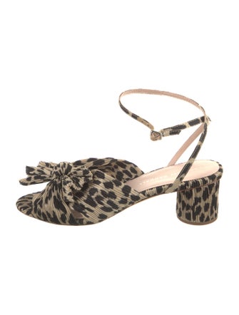 Loeffler Randall Animal Print Bow Accents Sandals