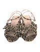Loeffler Randall Animal Print Bow Accents Sandals
