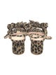 Loeffler Randall Animal Print Bow Accents Sandals