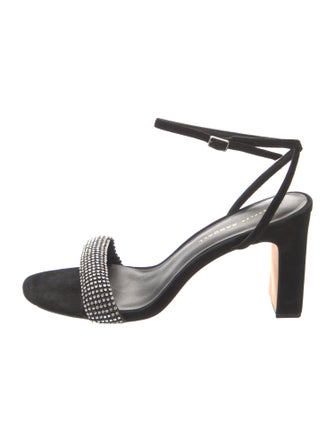 Loeffler Randall Suede Crystal Embellishments Sandals