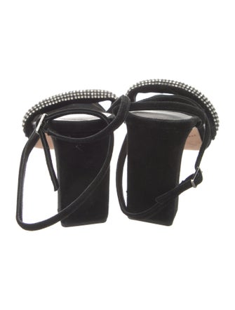 Loeffler Randall Suede Crystal Embellishments Sandals