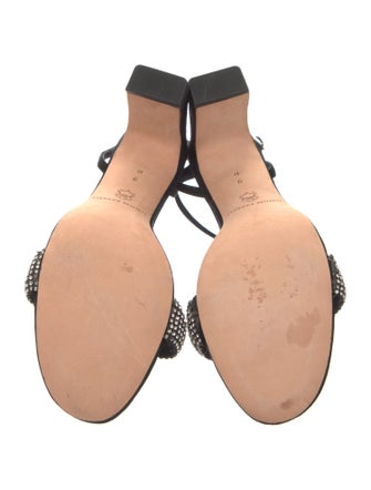 Loeffler Randall Suede Crystal Embellishments Sandals