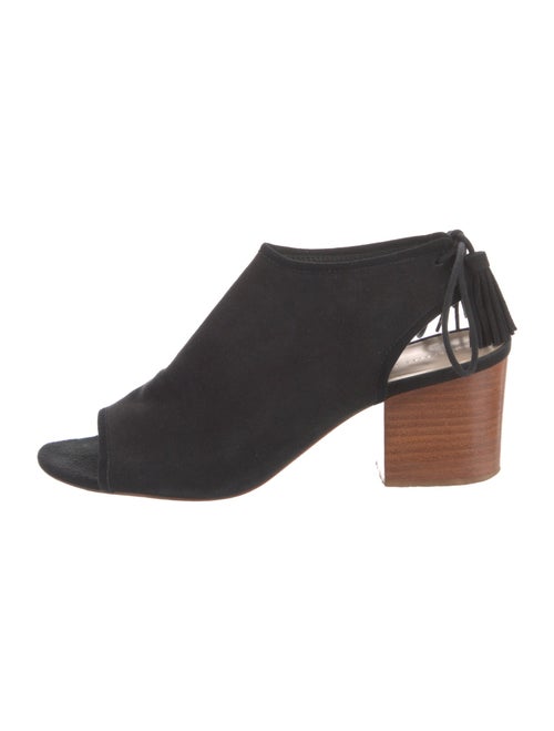 Loeffler Randall Suede Tassel Accents Mules