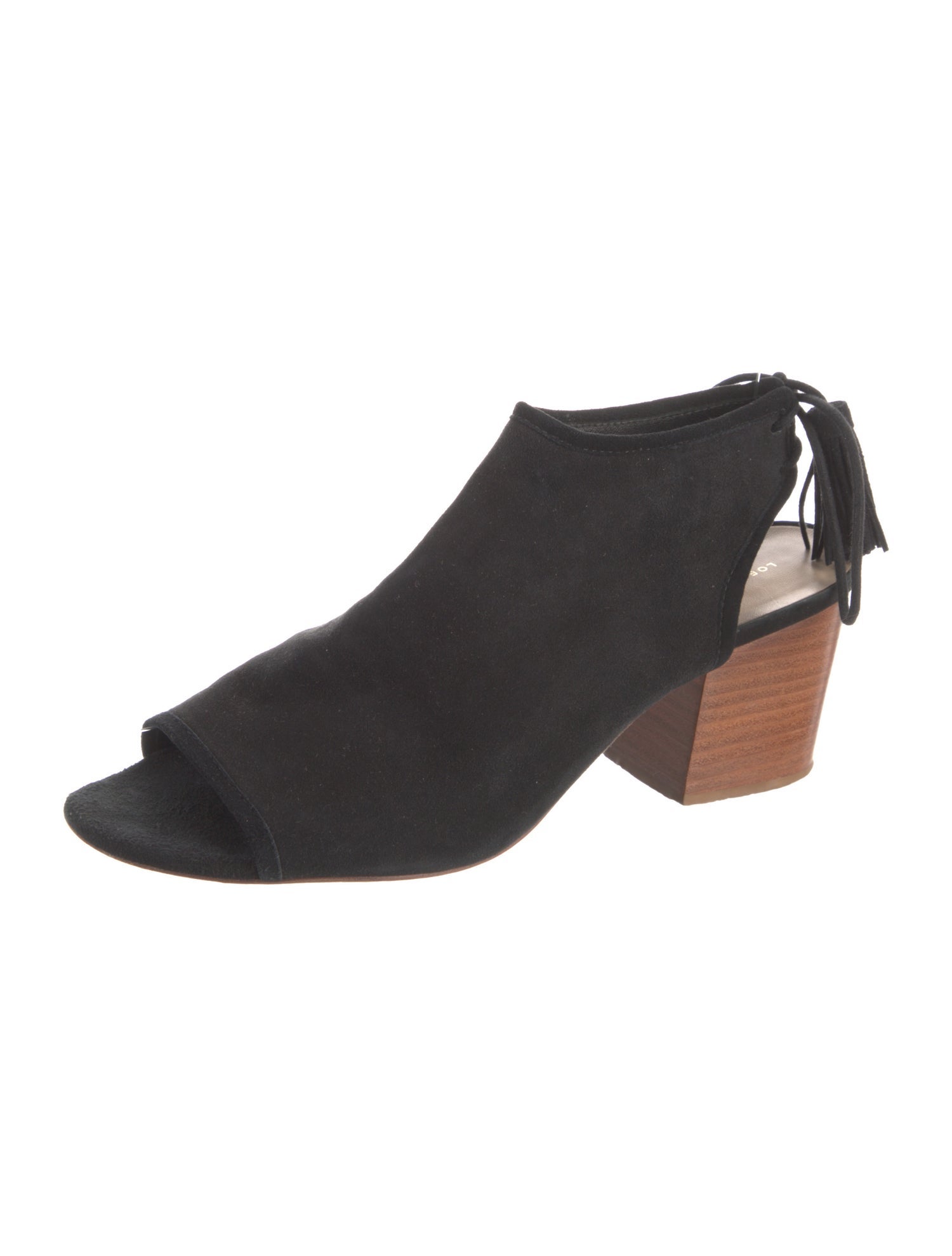 Loeffler Randall Suede Tassel Accents Mules