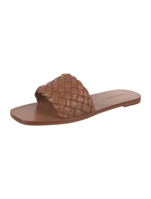 Loeffler Randall Leather Braided Accents Slides