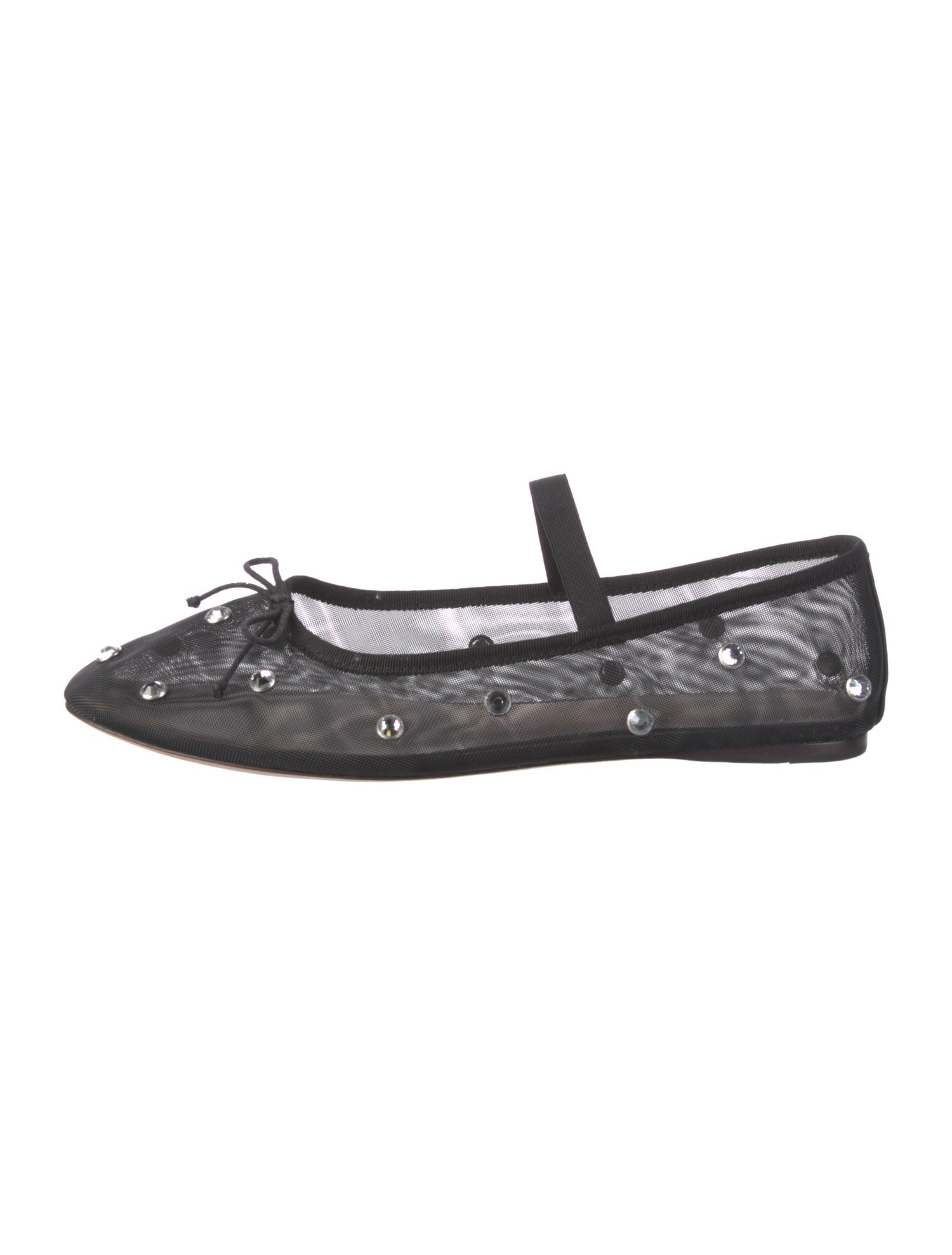 Loeffler Randall Mesh Crystal Embellishments Ballet Flats
