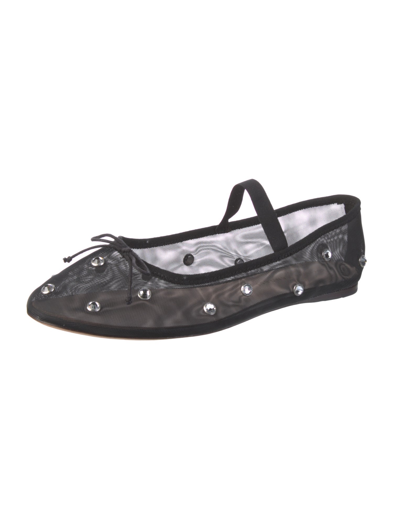 Loeffler Randall Mesh Crystal Embellishments Ballet Flats