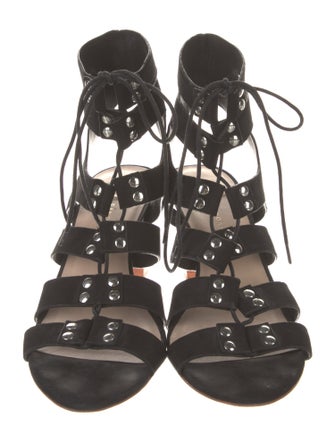 Loeffler Randall Suede Studded Accents Gladiator Sandals