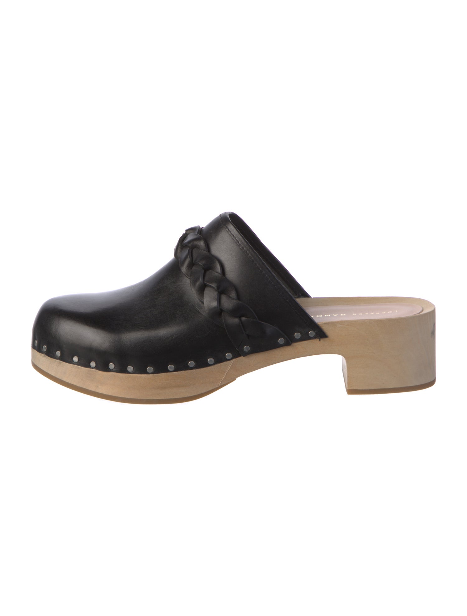 Loeffler Randall Leather Braided Accents Mules