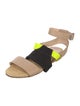 Loeffler Randall Leather Colorblock Pattern Sandals