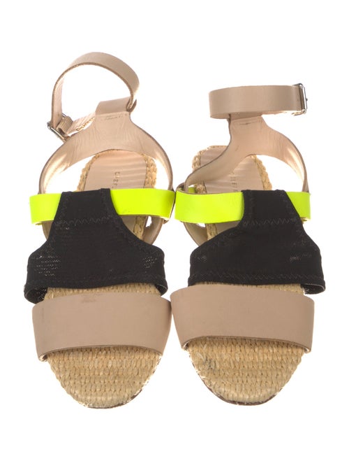 Loeffler Randall Leather Colorblock Pattern Sandals