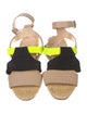 Loeffler Randall Leather Colorblock Pattern Sandals
