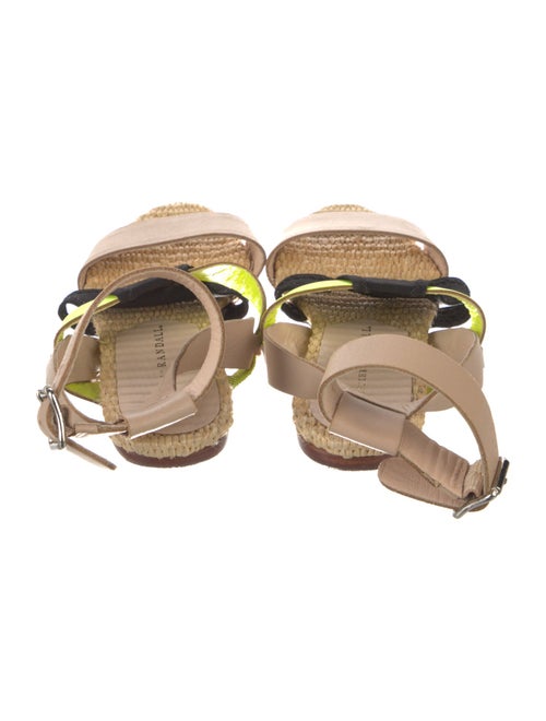 Loeffler Randall Leather Colorblock Pattern Sandals