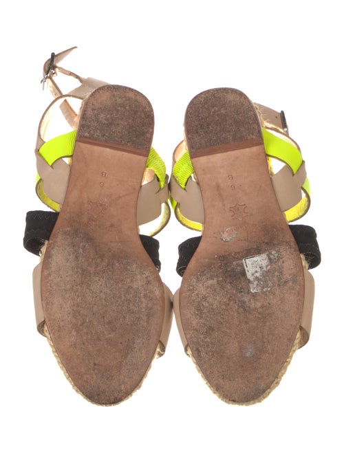 Loeffler Randall Leather Colorblock Pattern Sandals