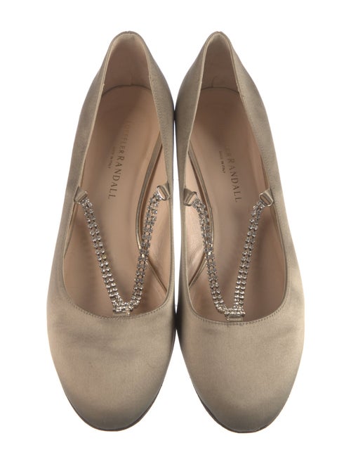 Loeffler Randall Satin Crystal Embellishments Ballet Flats
