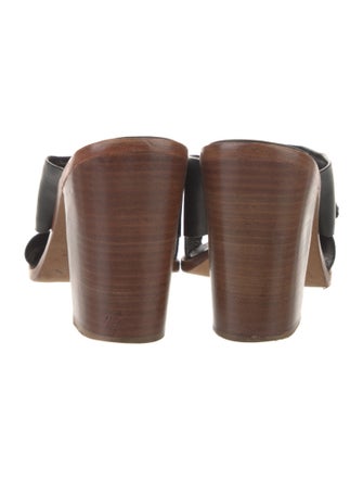 Loeffler Randall Leather Crystal Embellishments Slides