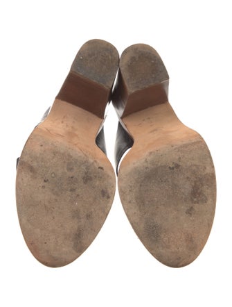 Loeffler Randall Leather Crystal Embellishments Slides