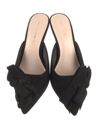 Loeffler Randall Suede Bow Accents Mules