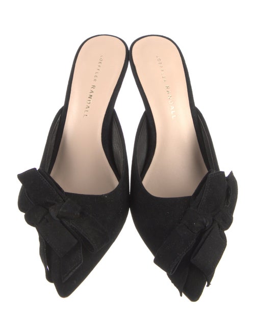 Loeffler Randall Suede Bow Accents Mules