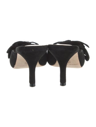 Loeffler Randall Suede Bow Accents Mules