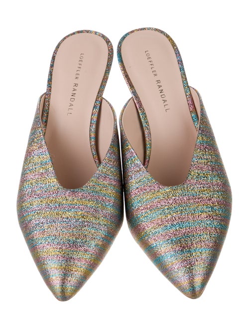 Loeffler Randall Canvas Plaid Print Mules