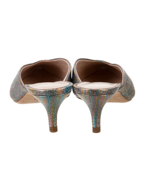 Loeffler Randall Canvas Plaid Print Mules