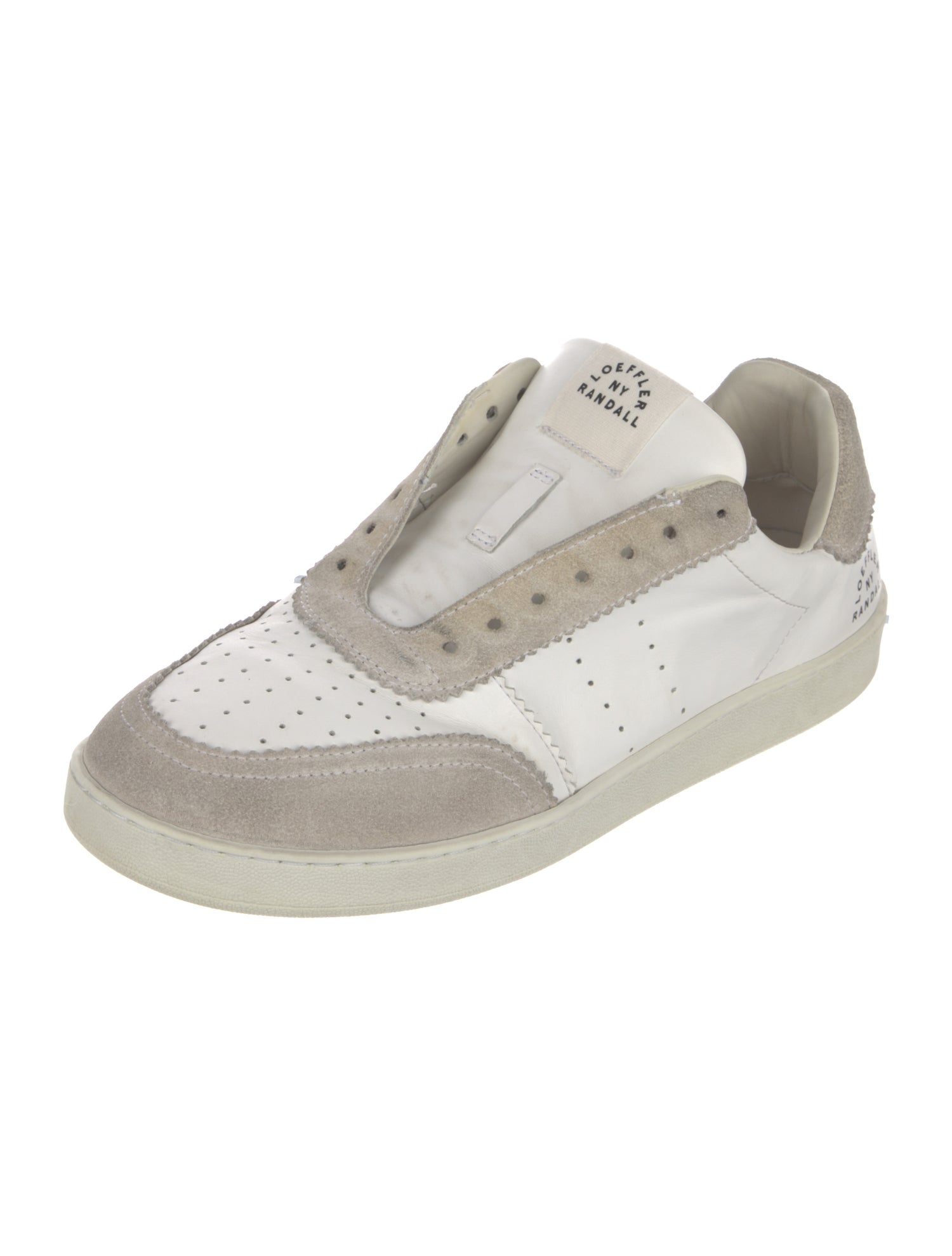 Loeffler Randall Leather Colorblock Pattern Sneakers