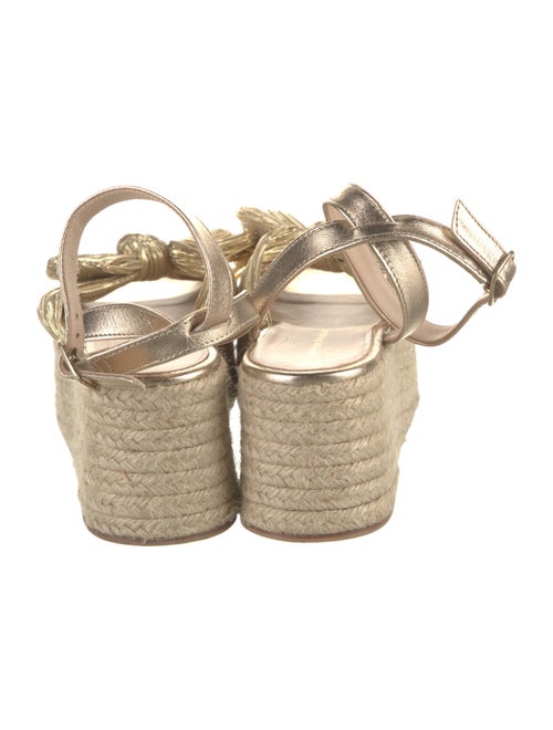 Loeffler Randall Leather Bow Accents Espadrilles