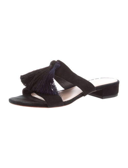 Loeffler Randall Suede Tassel Accents Slides