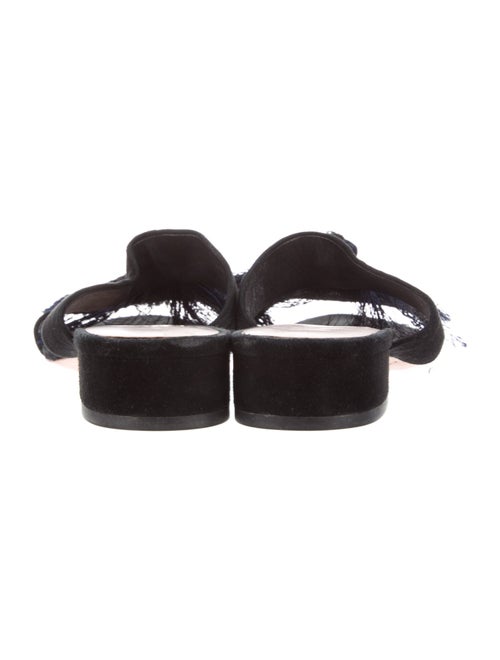 Loeffler Randall Suede Tassel Accents Slides