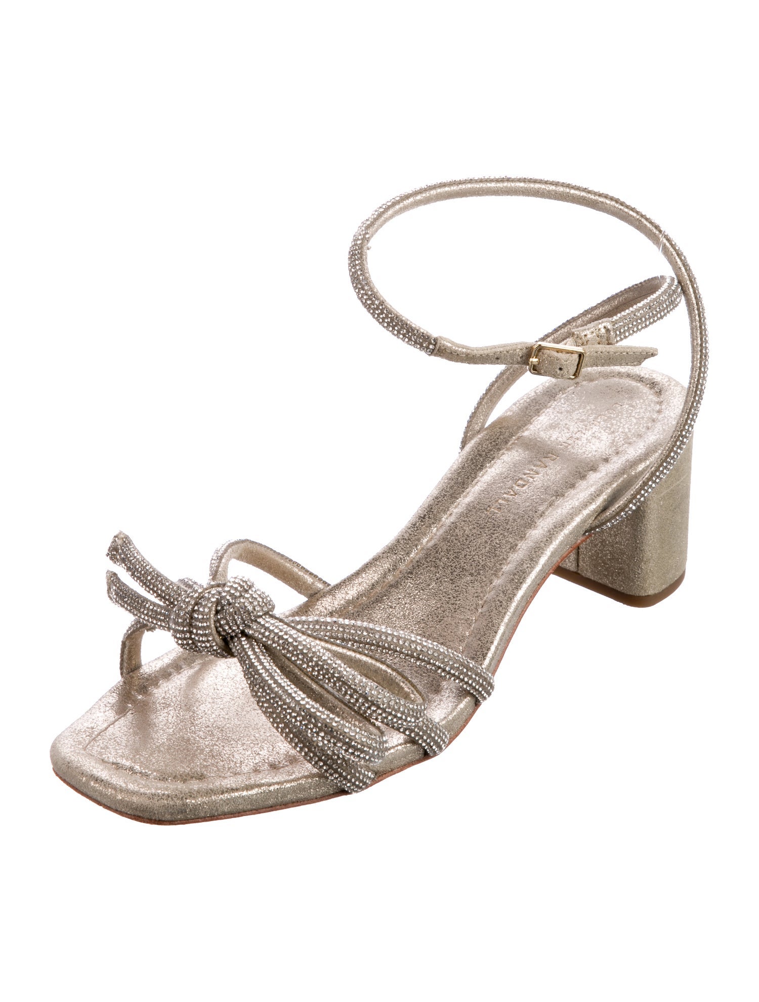 Loeffler Randall Leather Bow Accents Slingback Sandals