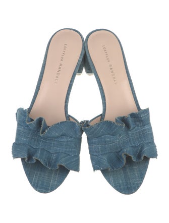 Loeffler Randall Ruffle Embellishment Slides