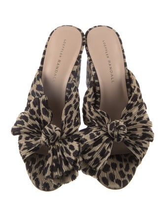 Loeffler Randall Animal Print Bow Accents Slides
