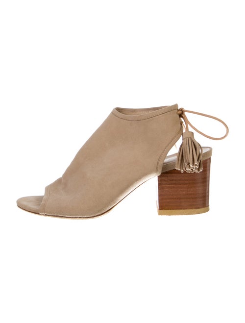 Loeffler Randall Suede Tassel Accents Mules