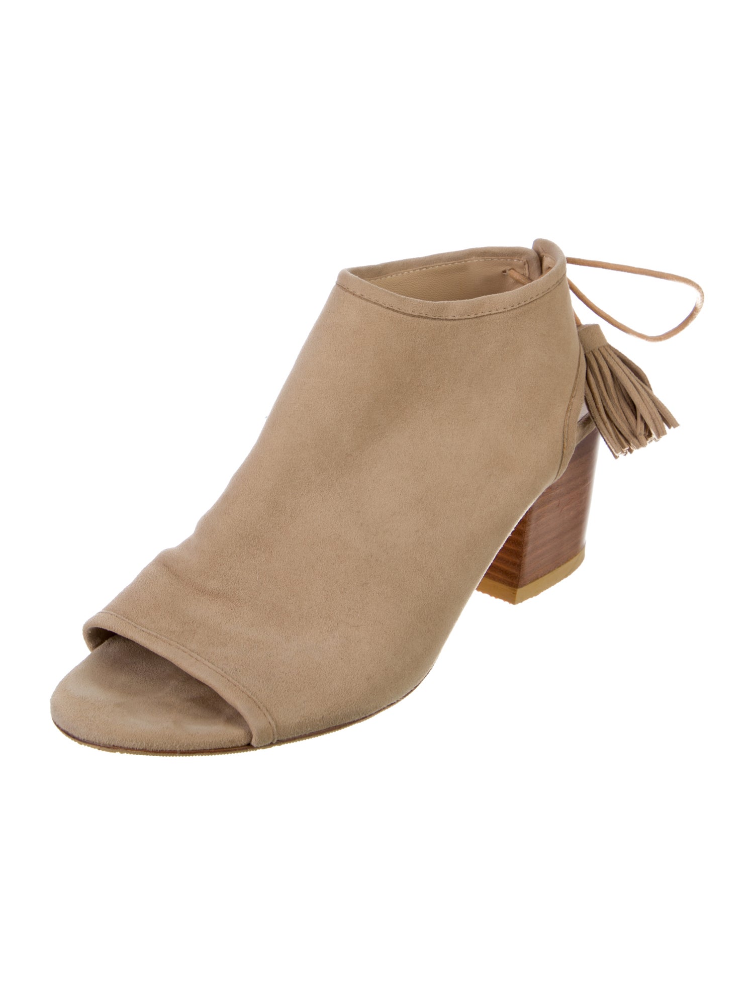 Loeffler Randall Suede Tassel Accents Mules