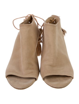 Loeffler Randall Suede Tassel Accents Mules