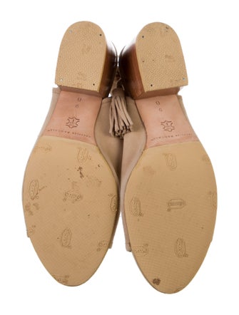 Loeffler Randall Suede Tassel Accents Mules