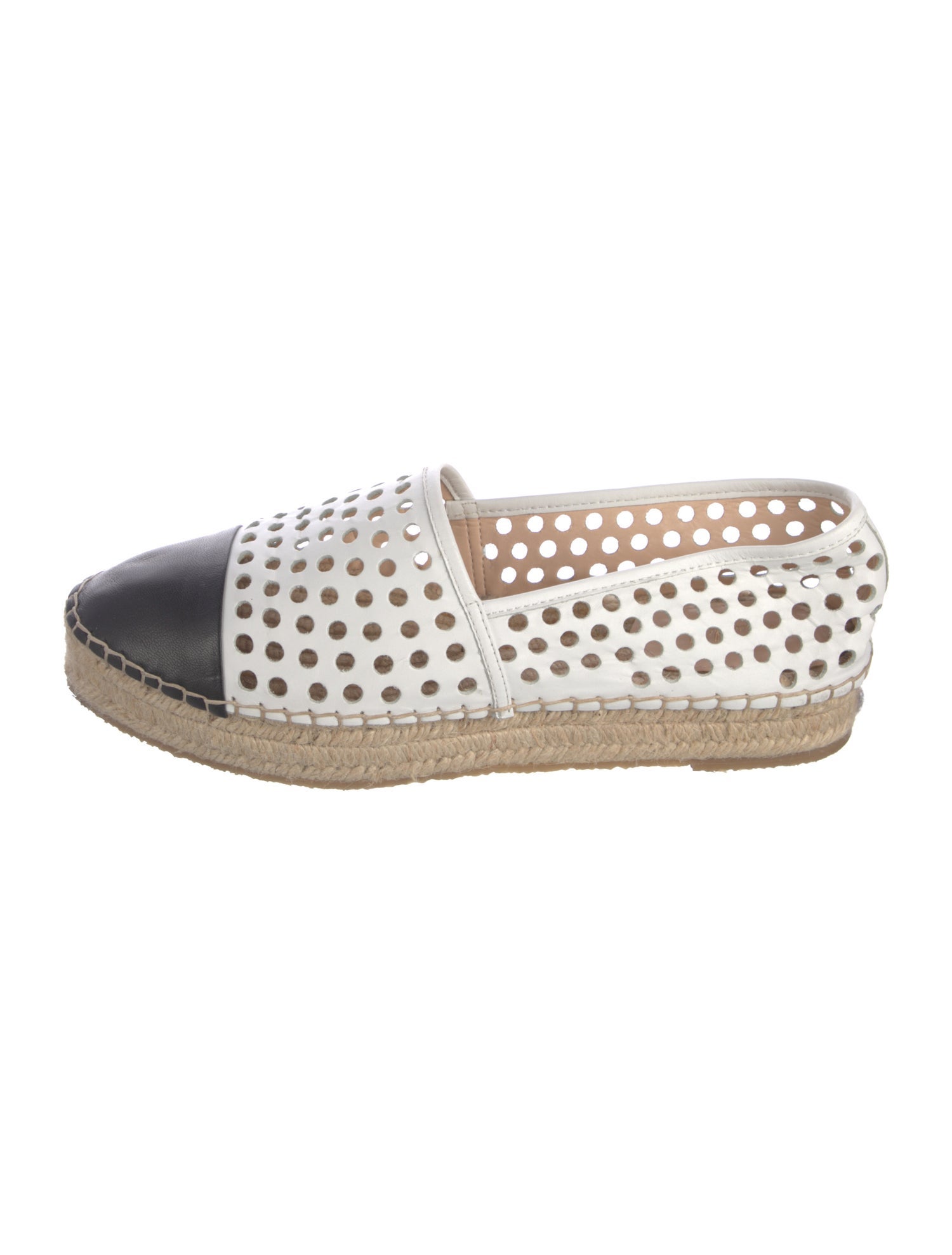 Loeffler Randall Leather Colorblock Pattern Espadrilles