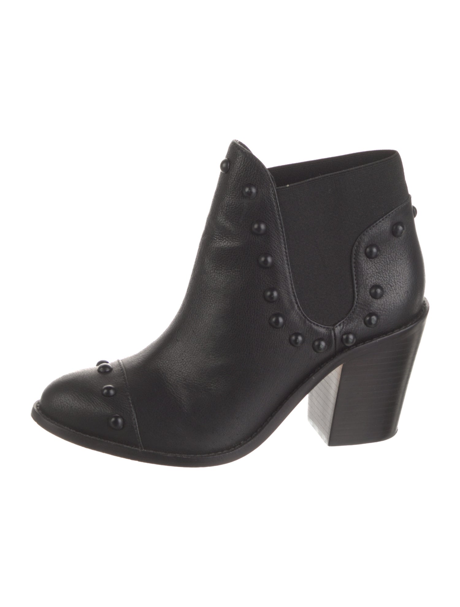 Loeffler Randall Leather Studded Accents Chelsea Boots